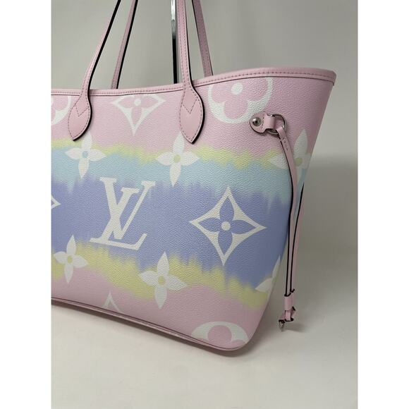 Louis Vuitton Authentic Escale Pastel Pink Neverfull Giant Bag Removable Pouch - Picture 6 of 14